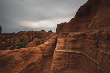 Strolling the ancient canyon near the city
