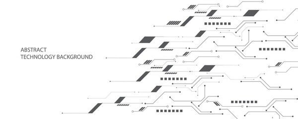 Grey white Abstract technology background, Hi tech digital connect, communication, high technology concept, science, technology background