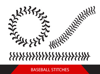 Baseball  Stitches  on a white background , vector design