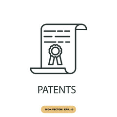 patents icons  symbol vector elements for infographic web
