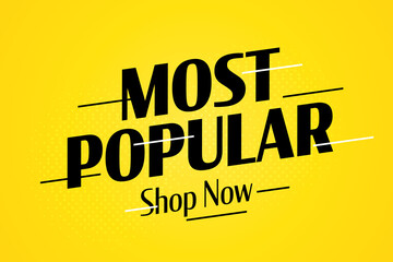 Sale banner for most popular product or service advertising © stickerside