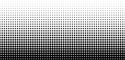 Seamless halftone pattern with dotted texture vector background design.