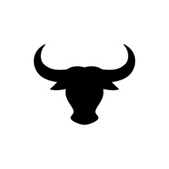 Bull Head Icon Silhouette Vector Illustration
