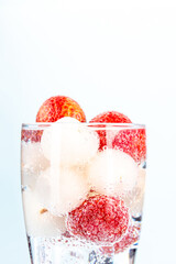 Fresh lychee juice fizzy cold drink