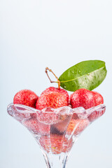 Fresh lychee juice fizzy cold drink