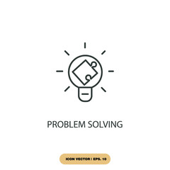 problem solving icons  symbol vector elements for infographic web