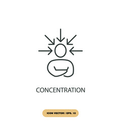 concentration icons  symbol vector elements for infographic web