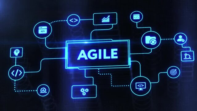 Business, Technology, Internet and network concept. Agile Software Development.
