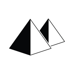 Pyramid icon design isolated on white background