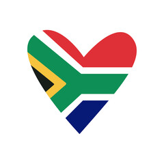 flat heart with african flag