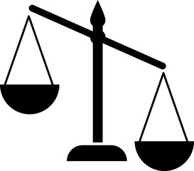  Pictograph of justice scales vector illustration on white background..eps