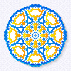 Colorful mandalas with line shapes