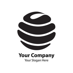 monochrome abstract logo design vector for business