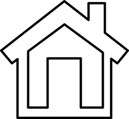 home vector icon illustration on white background line art.eps