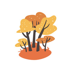 flat golden forest design