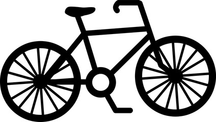 outlined bicycle transportation symbol vector design