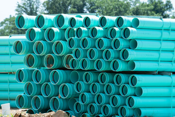 Water pipe stacked in a bundle