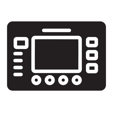 black control panel icon clip art preview