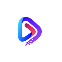 Play media logo design vector