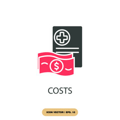 costs icons  symbol vector elements for infographic web