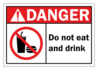 Food and drink prohibited sign vector illustration