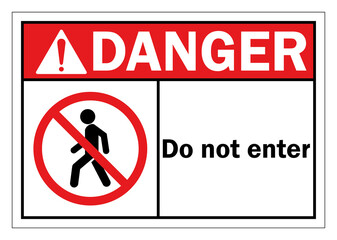Dangerous sign do not enter vector illustration