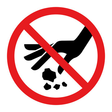 recommend clip art: No Littering Symbol Sign, Vector Illustration