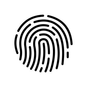 fingerprint scanner symbol vector illustration
