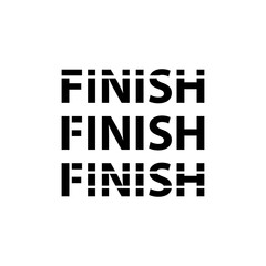 finish icon vector design templates