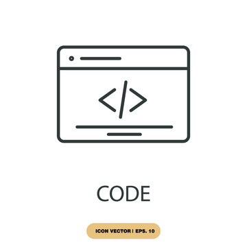 code icons  symbol vector elements for infographic web