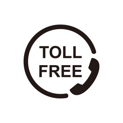 Toll free icon. Attendance number symbol