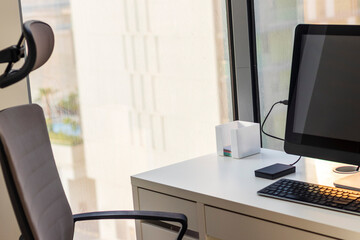 Shot of a modern working space. Interior