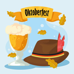 oktoberfest beer and hat
