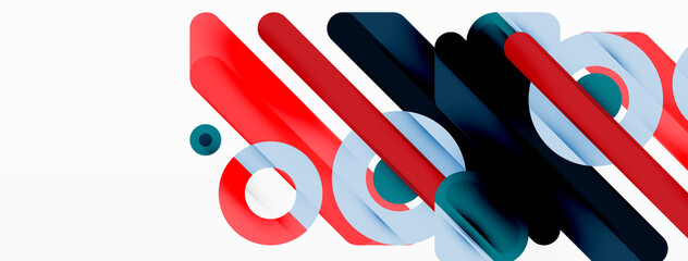 Creative geometric wallpaper. Minimal lines and circles background