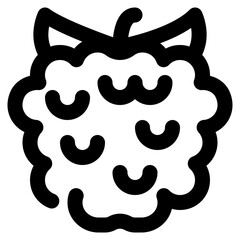 raspberries Icon Illustration