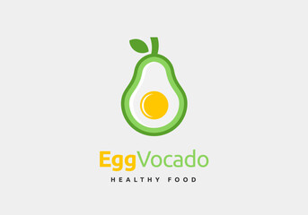 Avocado fruit logo, suitable for cafes and restaurants.
