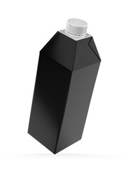 Beverage Pack With Lid White Realistic Rendering. 3D Illustration 