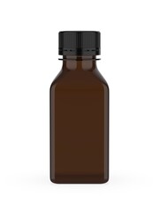 Blank screw cap bottle template, 3d render illustration.