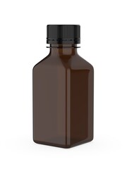Blank screw cap bottle template, 3d render illustration.