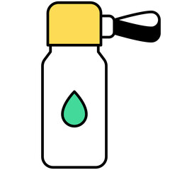 flask black thin outline icon