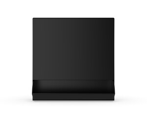 Blank Retail Display Floor Stand Paper Cardboard Paper Counter Top Box For Packaging Small Counter Candy Display Box, 3d render illustration.