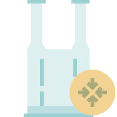 reduce plastic bag usage flat icon