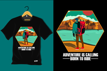 Adventure is Calling Retro Vintage T Shirt Design