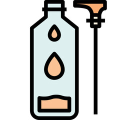 refilled container black outline filled color icon