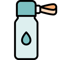 flask black outline filled color icon