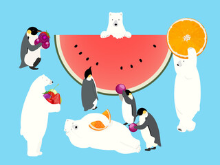 penguins and polar bears