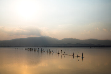 Kwan Phayao Lake at sunset