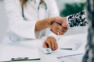 Handshake After Signing Medical Data Form