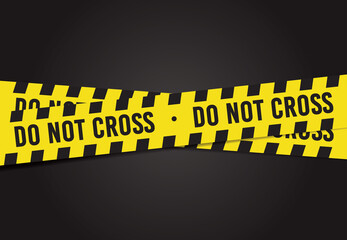 Do not cross police line tape background