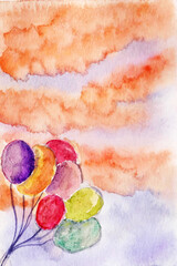 balloon in the sky background